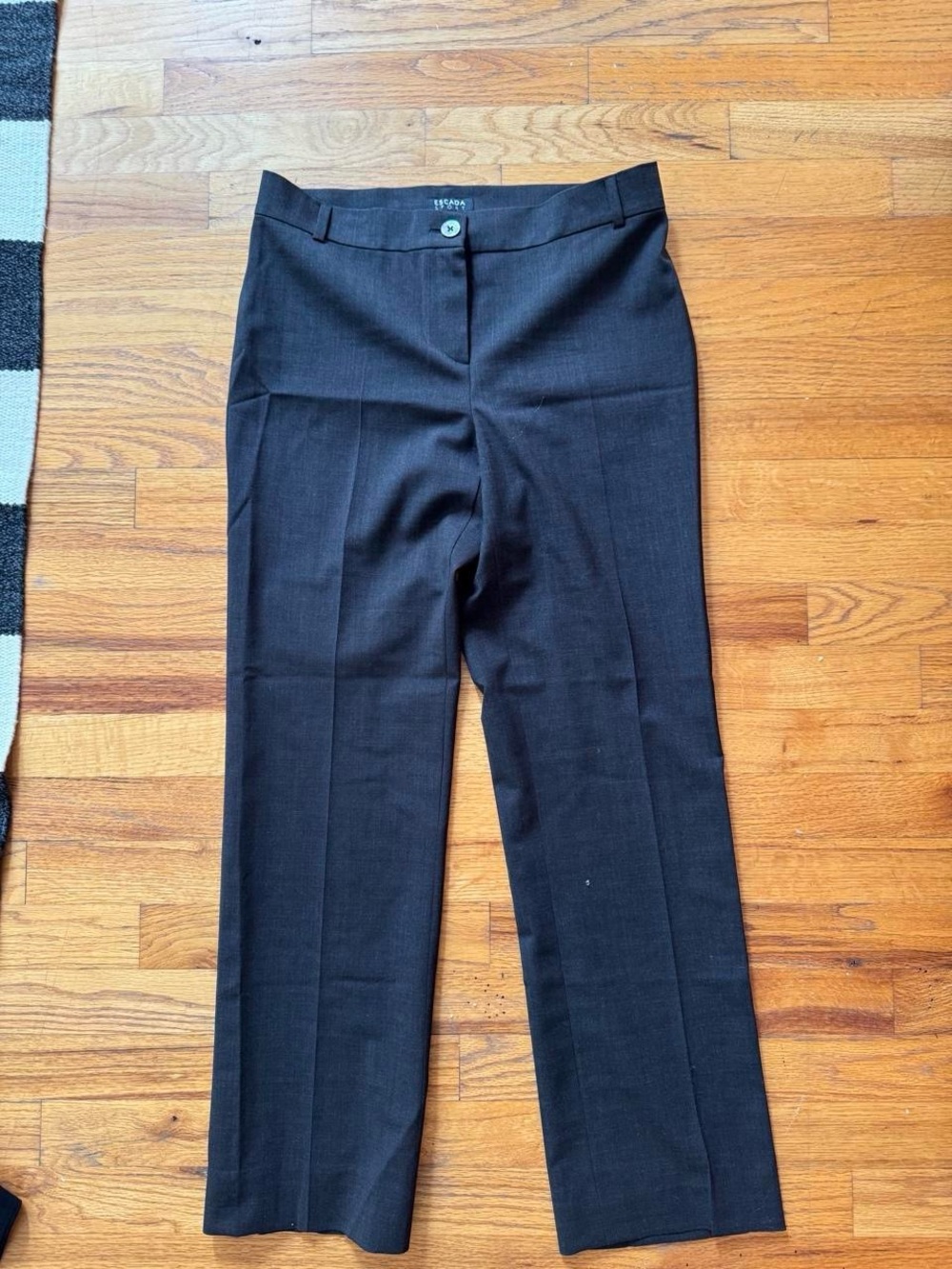Escada Black Straight-Leg Dress Trousers